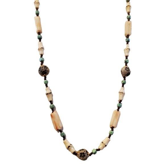 Source Unknown Jewelry - Vintage Boho Long Mixed Bead Chunky Strand Bohemian Necklace 33"